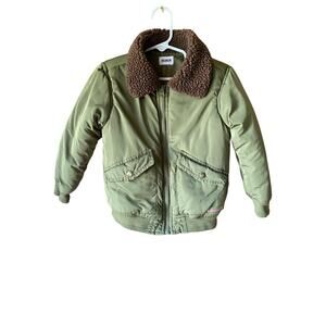 Hudson Baby Army Green Puffer Bomber Jacket 4 Toddler